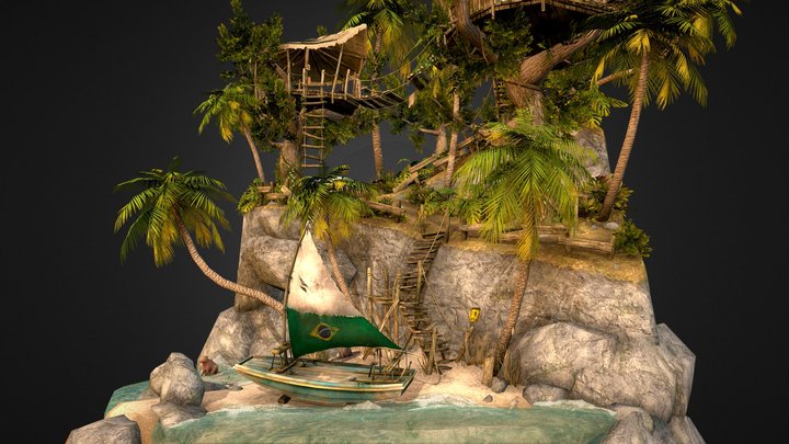 DAE Diorama - By the ocean 3D Model