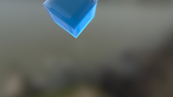 Water Filled Cube 3D Model