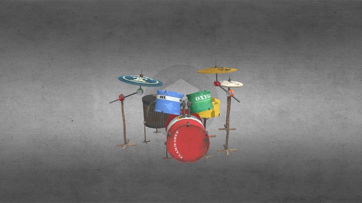 Landfill Drum Set 3D Model