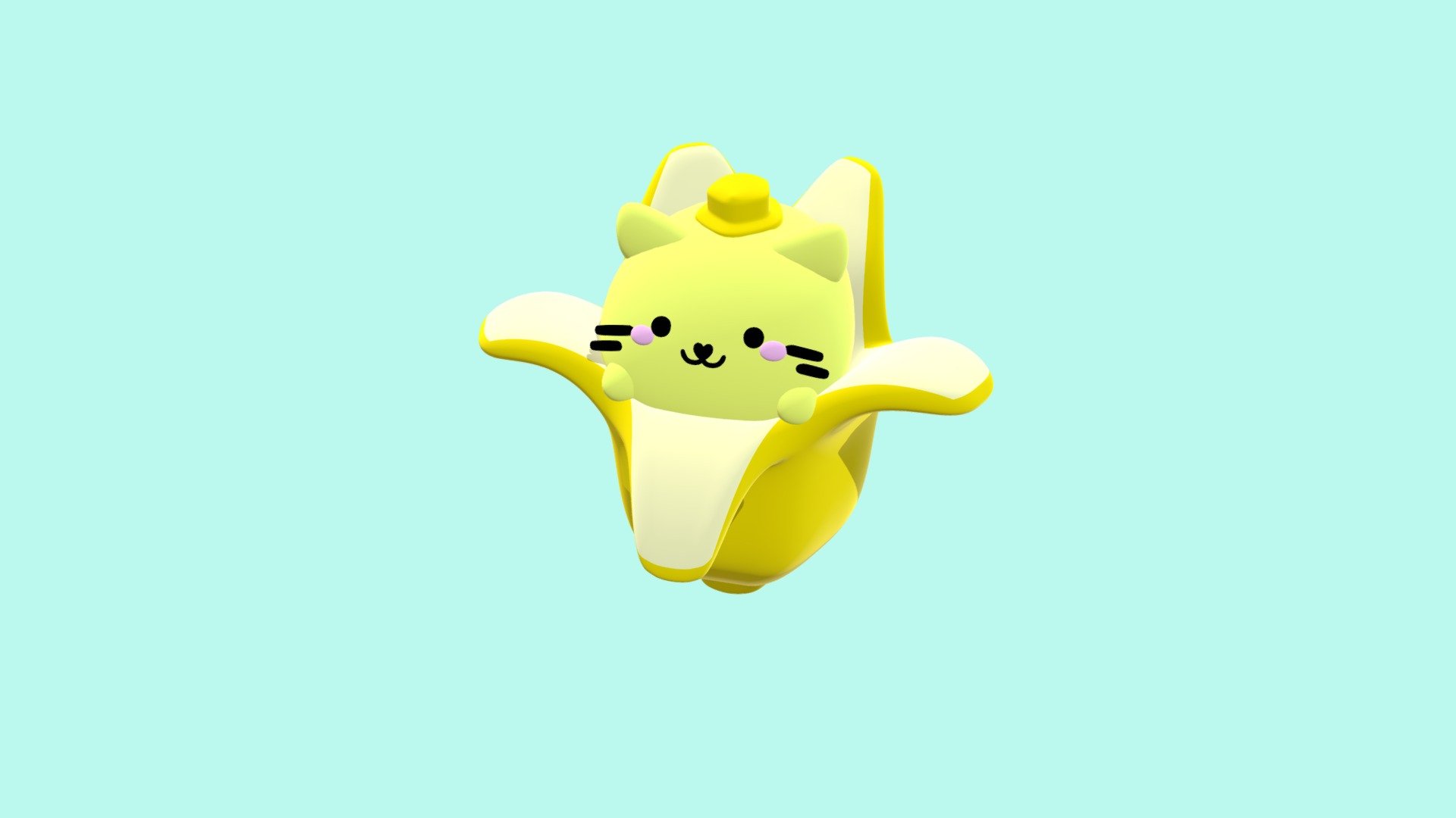Banana Cat 3D model by Jack (evendesign) [200f498] Sketchfab