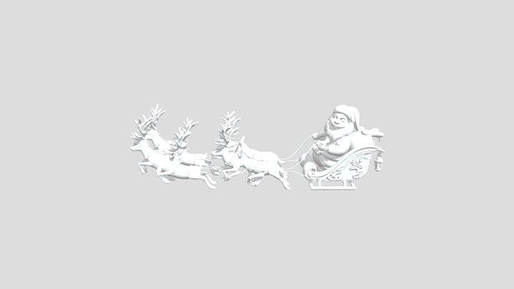 Santa's Sleigh Flight 3D Model