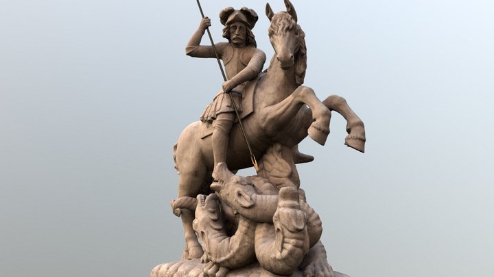 Fountain of St.George and the Dragon, Bratislava 3D Model