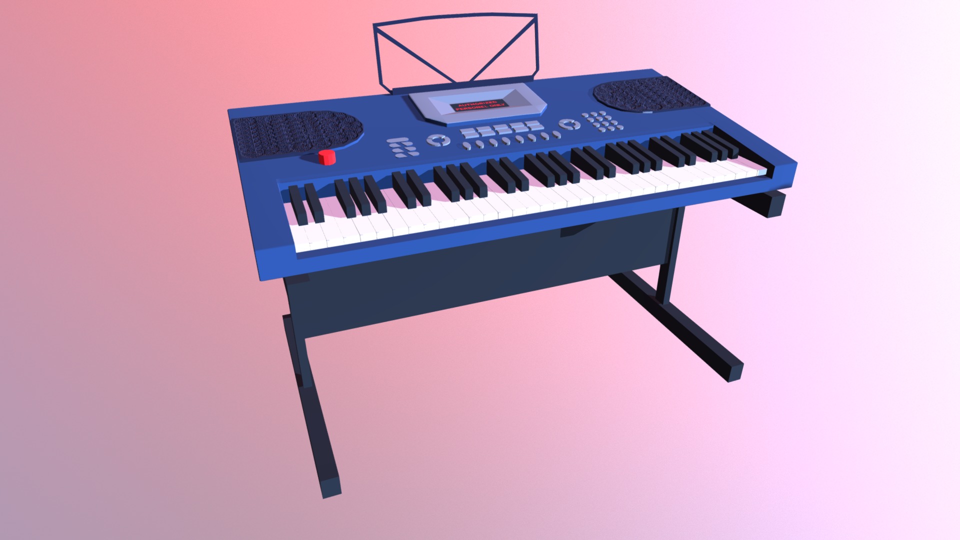 3D model Musical Keyboard - This is a 3D model of the Musical Keyboard. The 3D model is about a black and white piano.
