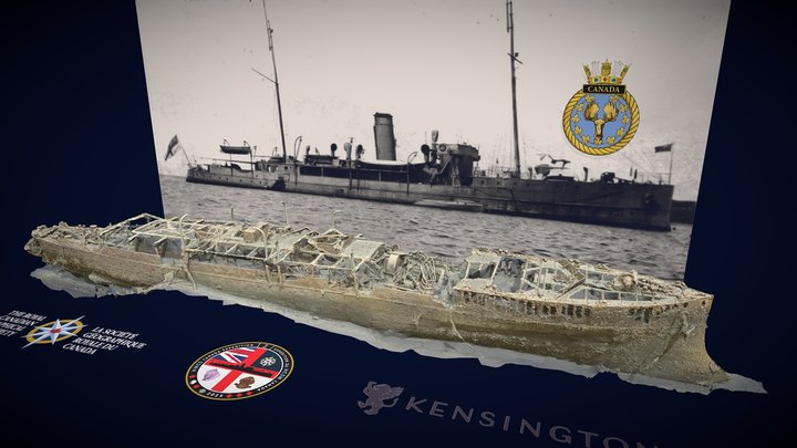 HMCS Canada (SS Queen of Nassau) 3D Model
