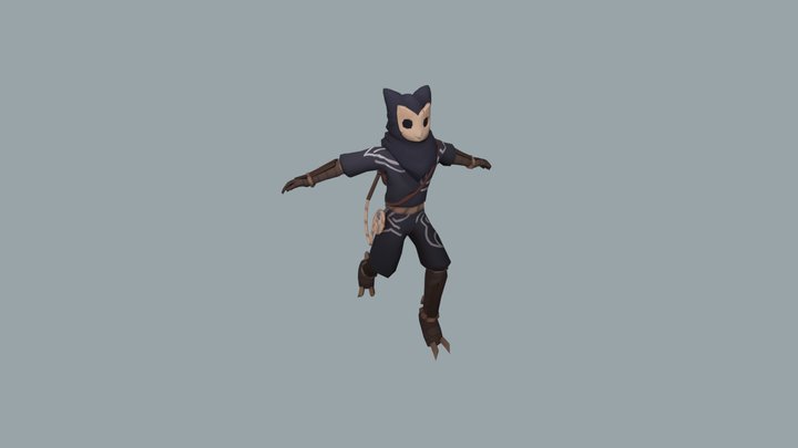 Owl Swim Idle 3D Model