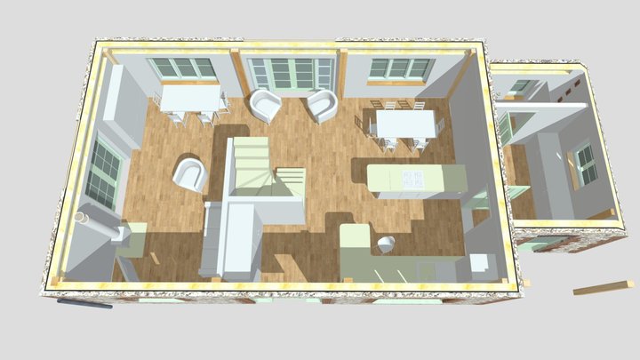 OPTION C - Ground Floor 3D Model