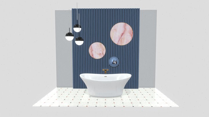 Bath scene display 3D Model