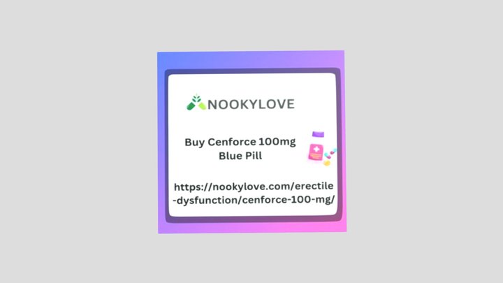 Buy Cenforce 100mg Blue Pill with Credit Card 3D Model