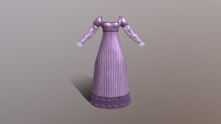 Regency Dress 3D Model