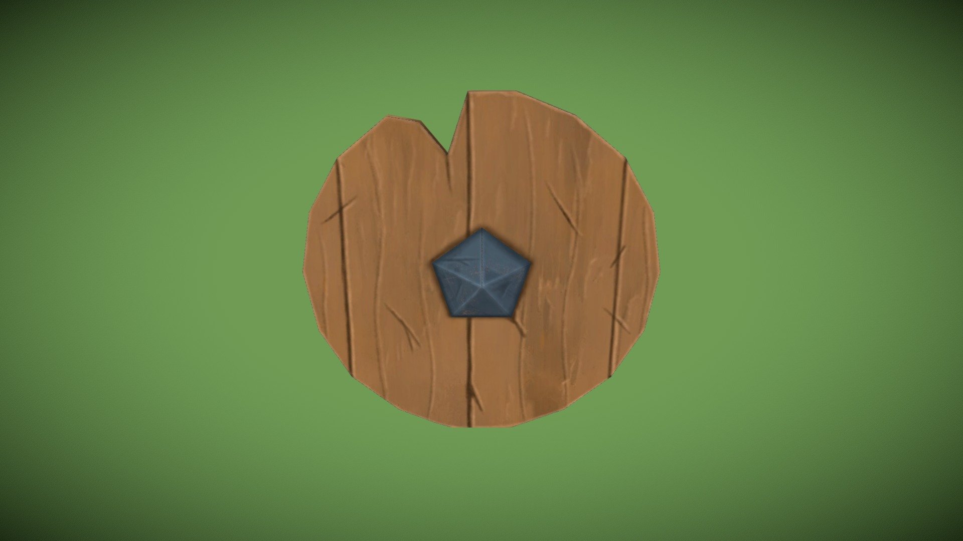 Low Poly Hand-Painted Shield