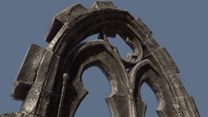Gothic Cathedral Window 3D Model