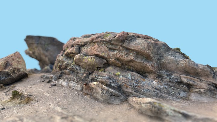 Rock formation from Vasquez Rocks National Park 3D Model