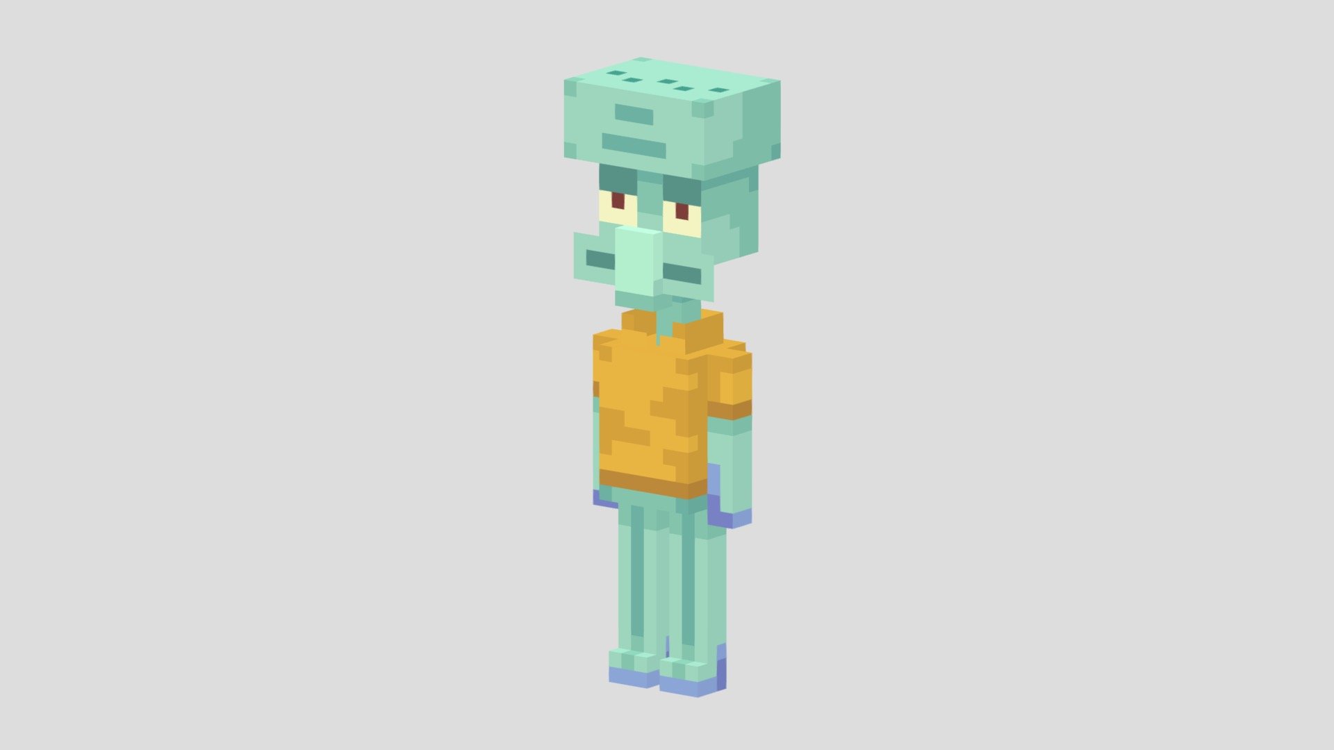 Minecraft SBSP DLC - Squidward - Download Free 3D model by SMF Features ...