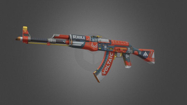 AK-47 | Bloodsport (CS:GO) – Free 3D Model STL