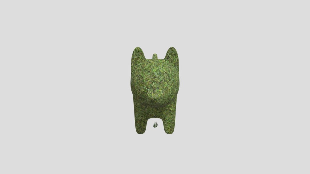 Dog Shape Grass Lawn Deco