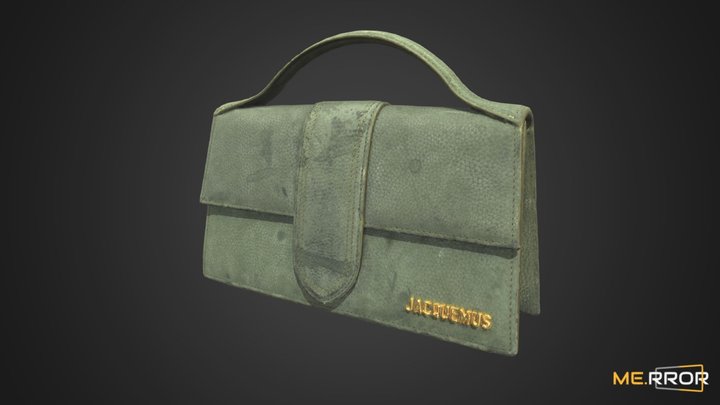 Woman's Old Handbag Tote Bag 3D Model
