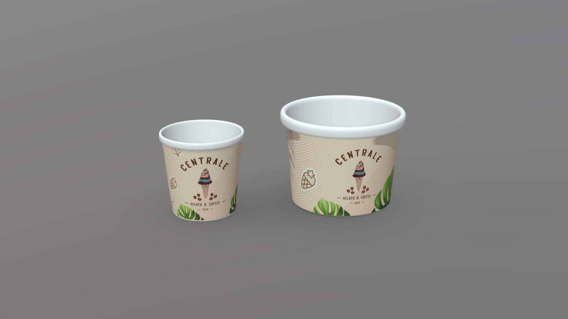 Cup 2 OZ - 4 OZ central gelato