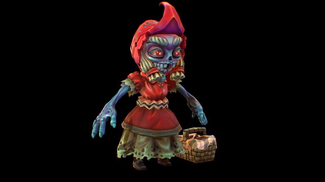 Courier - Undead Red-Riding Hood 3D Model