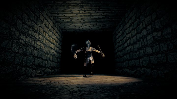 Gladiator Hallway walking 3D Model