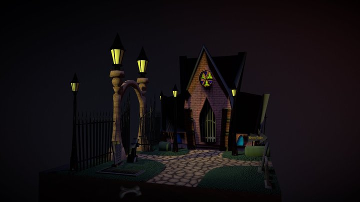 Cemetery Die-orama 3D Model