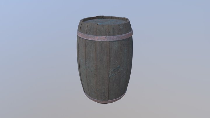 Old Barrel 3D Model