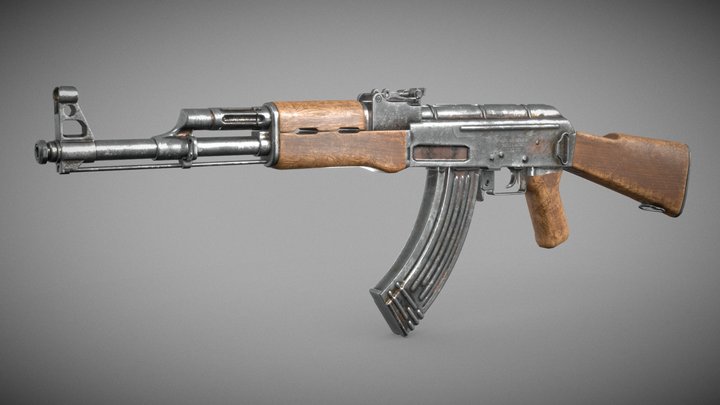 AK47_by Thieres Machado 3D Model