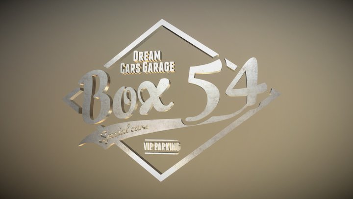 Logotipo BOX 54 3D Model