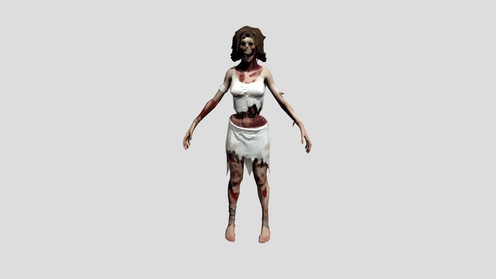 Undead woman | Female Zombie 3D Model