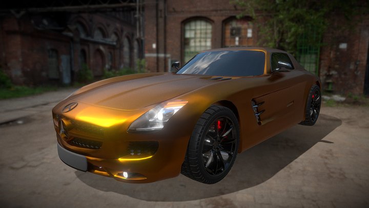 Mercedes-Benz-SLS-AMG-Coupe-2012 3D Model
