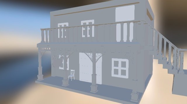 Western Hotel 3D Model