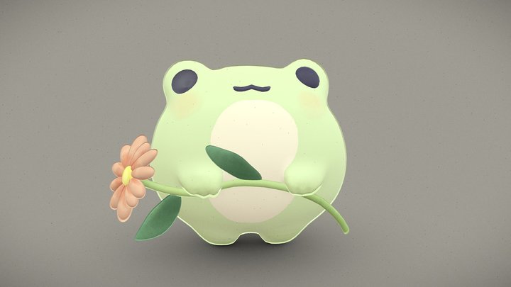 Flower Frog 3D Model