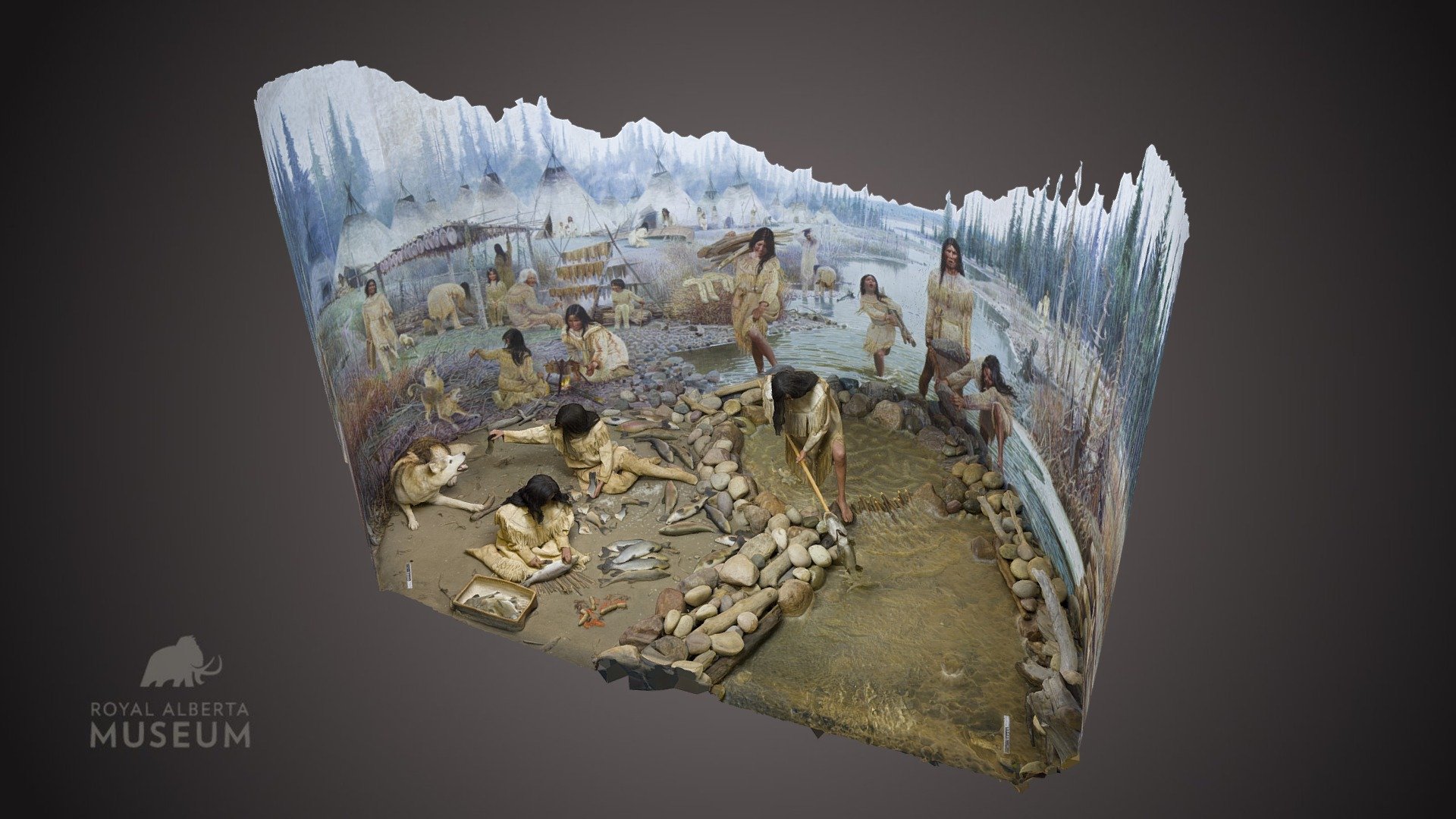 Fish Camp diorama — Sketchfab embed 3D viewer