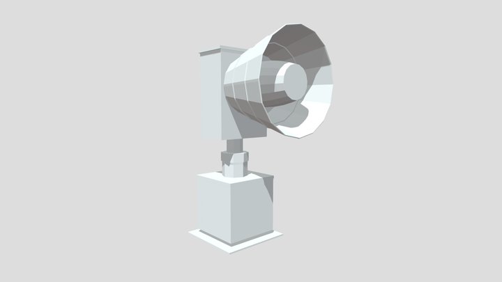 Signal / Outdoor Warning Siren (Low poly) 3D Model