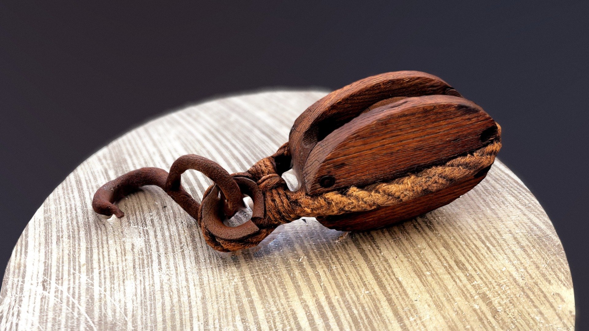 Wooden Ship's Pulley Download Free 3D model by Keith Ito (keithito
