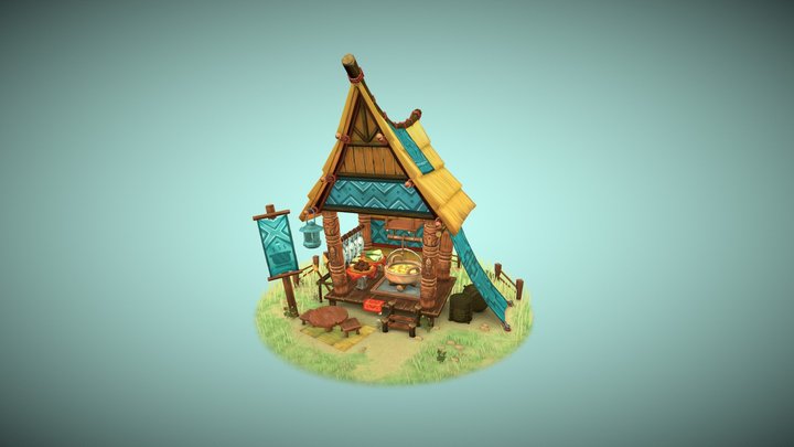 Ainu Village Shokudou 3D Model