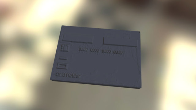 Debit/ Credit Card with LCD Screen 3D Model