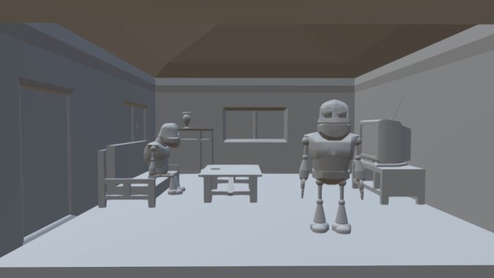 Interior de la casa de Bob 3D Model