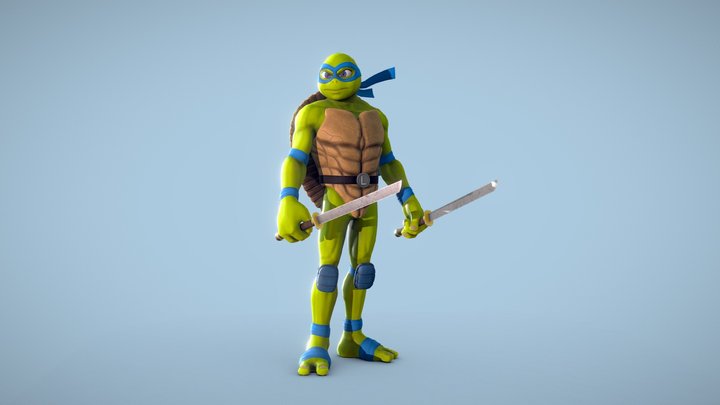 Leonardo Ninja Turtle 3D Model
