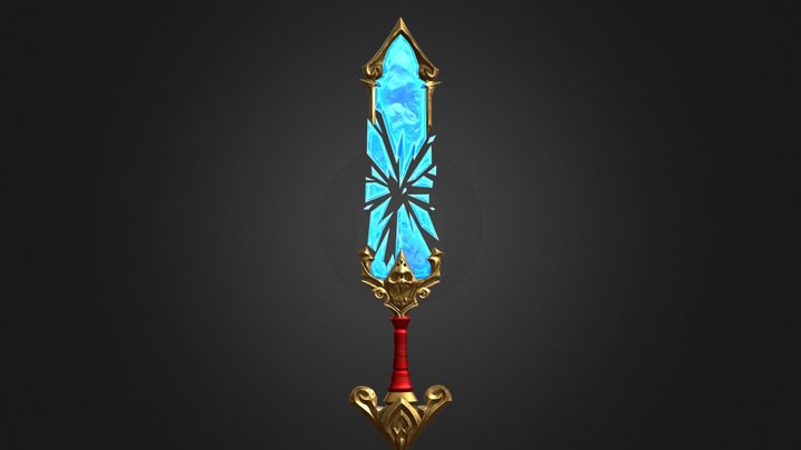 Mirror Glaive - Stylized Sword Game Asset 3D Model