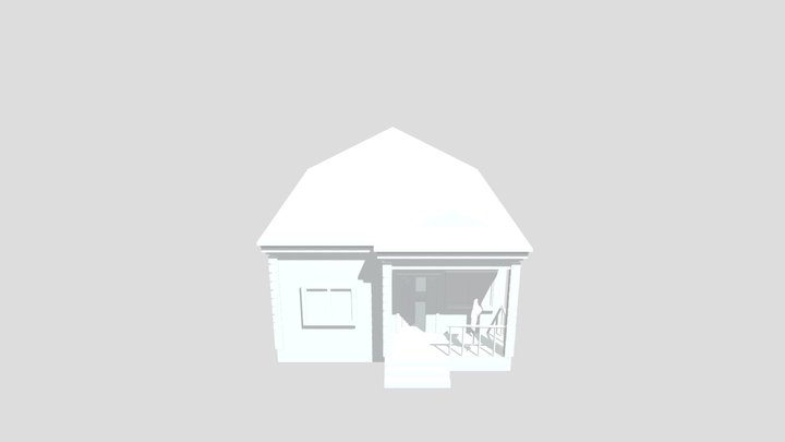 TINY HOUSE SET ON A HILL 3D Model
