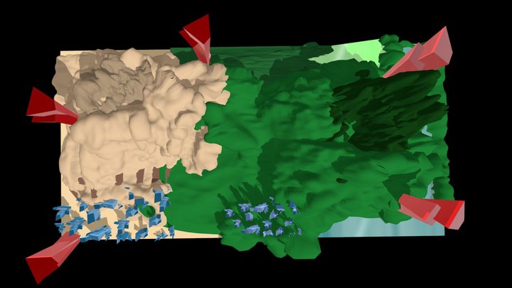 Terreno en las montañas 3D Model
