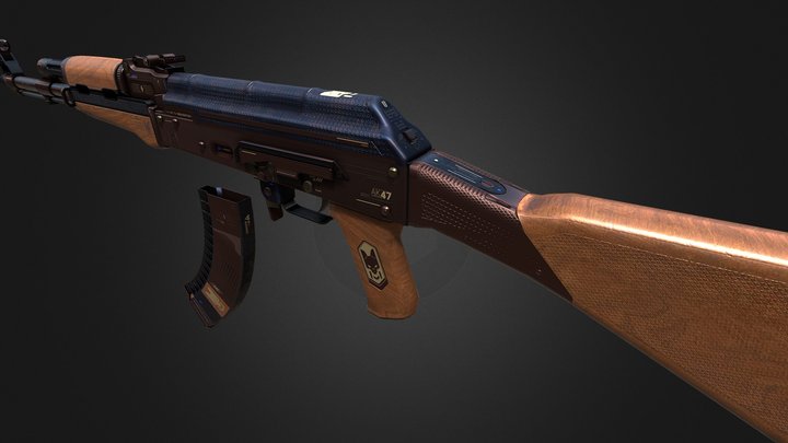 AK47 - Navy Sec [CSGO Steam Workshop] 3D Model