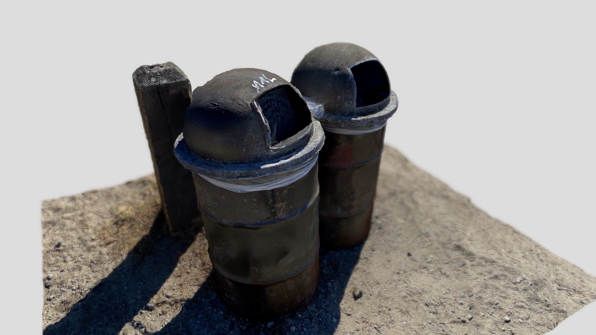 17: trash cans