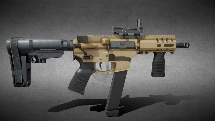 CMMG MKGs Banshee 9mm AR Pistol 3D Model