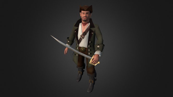 Pirate-captain Scar 3D Model
