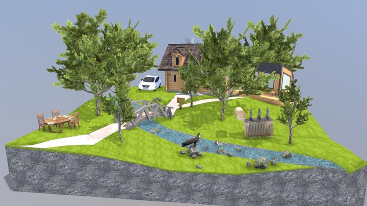DAE Diorama - Eco House 3D Model
