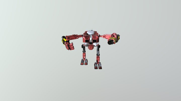 Rigged Baked Bot by Robin Decock 3D Model