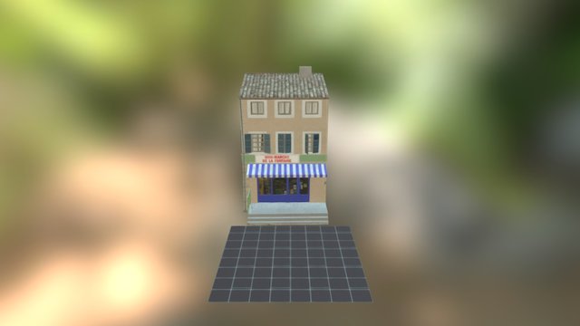 3D_French_ shop 3D Model
