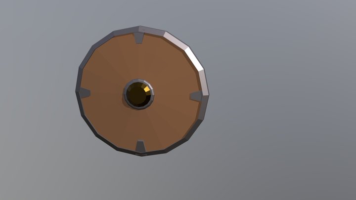 Low Poly Shield 3D Model