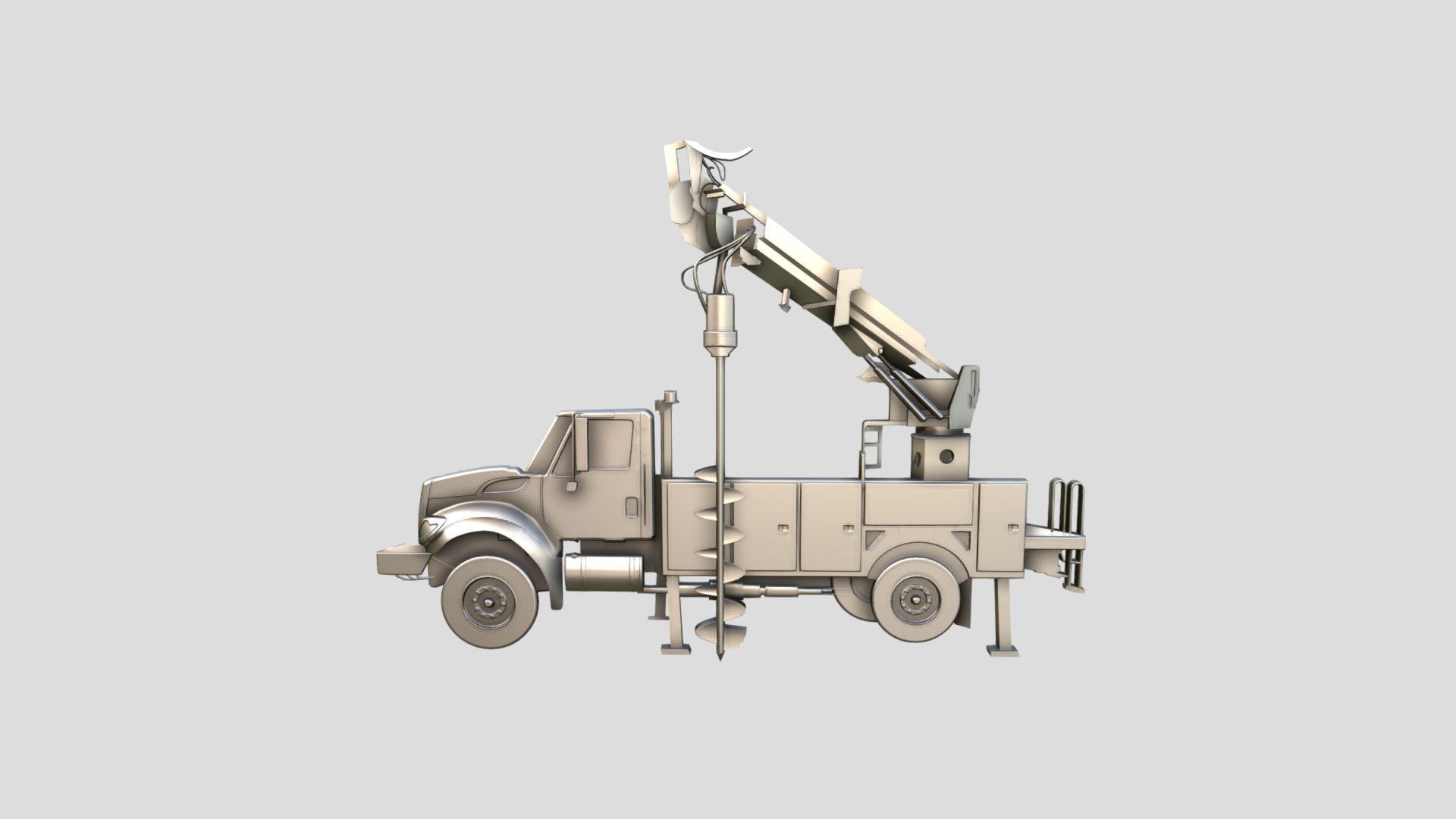 3D model Truck Drill - This is a 3D model of the Truck Drill. The 3D model is about diagram.